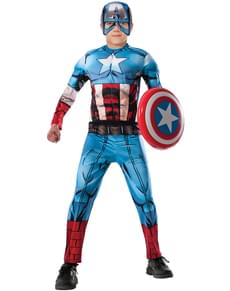 Captain America Avengers Kostüm Deluxe für Jungen