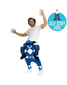 Costume Power Ranger bleu Ride On adulte