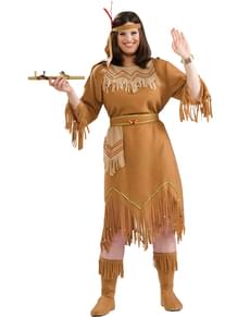 Plus Size American Indian Girl Adult Costume