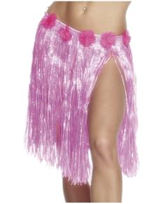Jupe hawaïenne rose fluo