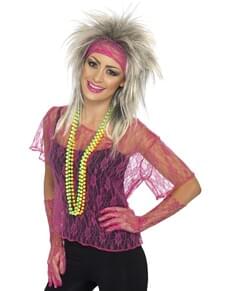 Kit anni 80 rosa neon