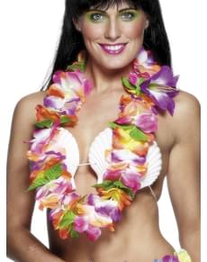 Bunte Hawaii Kette Deluxe groß