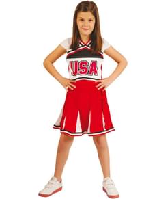 Déguisement d'une pom pom girl sympathique pour fille