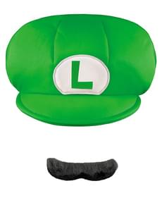 Kit chapeau-moustache Luigi enfant