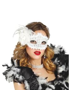 Augenmaske weiß-rosa