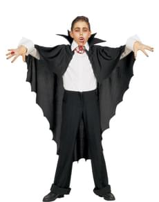 Cape de vampire noire avec col