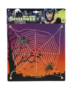 Spinnennetz fluoreszierend mit Spinnen