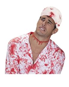 Bande médicale ensanglantée