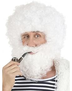 Perruque et barbe de vieux marin