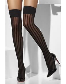 Calze nere a righe
