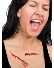 Blutende Kratzwunde Latex-Prothese