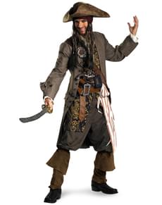 Mens Captain Jack Sparrow Pirates of the Caribbean Supreme Costume