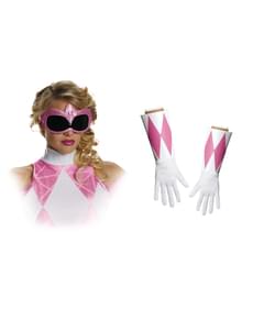 Rosa Mighty Morphin Power Ranger Accessoire Set deluxe für Erwachsene