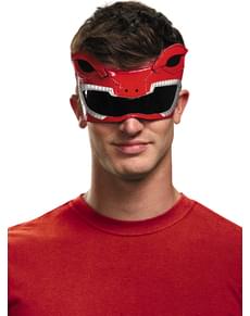 Rød Mighty Morphin Power Ranger Maskerade Voksenmaske