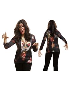 Camiseta de zombie girl para mujer