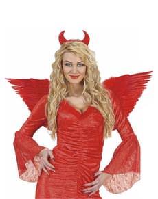 Rote Flügel mit Federn für Damen