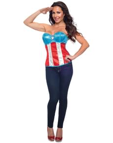 Corsetto American Dream con paillettes Marvel donna
