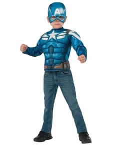 Muskulöses Captain America Kostüm Set für Kinder