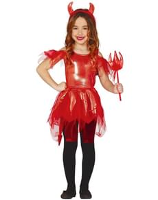 Girls Sparkly She Devil Costume