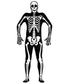 Mens second skin skeleton costume