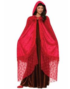 Cape prêtresse rouge femme