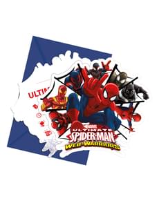 Web Warriors Ultimate Spiderman 6 invitationer