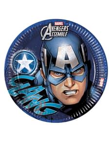 Sett med 8 Teen Avengers 23cm Tallerken