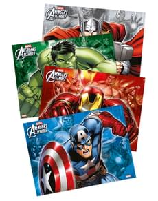 Avengers Power Tisch-Sets 4 Stück