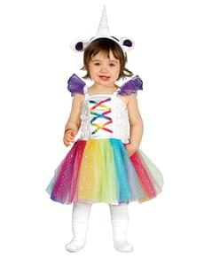 Costume da unicorno multicolor per neonato