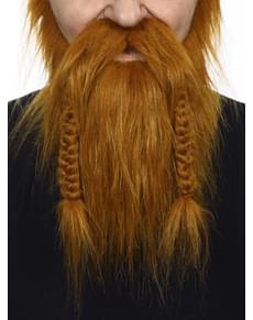 Adult's Brown Viking Beard and Moustache