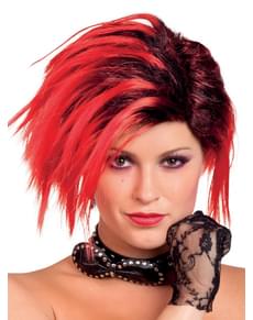 Parrucca rossa rock per donna