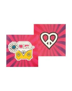 12 serviettes hippie