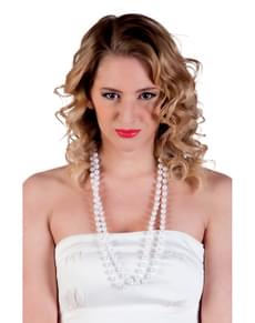 Collier de perles blanches femme