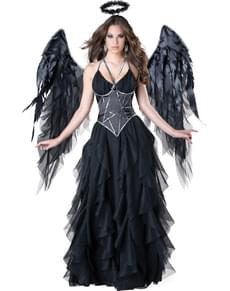 Dunkle Königin Kostüm für Damen in großer Größe