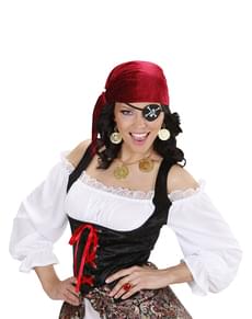 Piratøreringe og -halskæde til kvinder