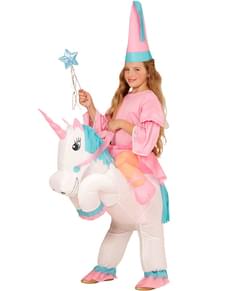 Costume in sella all'unicorno per bambina
