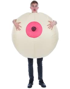 Aufblasbares Riesenbusen Kostüm für Herren