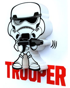 Lampada da muro 3D Stormtrooper cartoon Star Wars