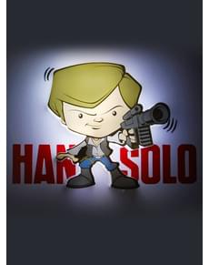 Lampada da muro 3D Han Solo cartoon Star Wars