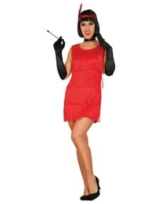 Costume da charleston rosso per donna