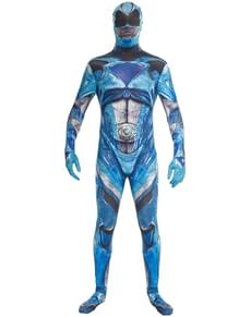 Morphsuit blå Power Ranger Movie kostume til voksne