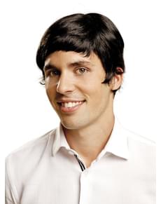 Perruque noire années 60 homme