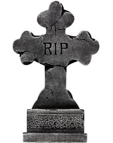 Gravsten med RIP kors