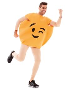 Humørikon der blinker kostume til voksne