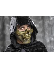 Halbe Maske goldenes Skelett für Erwachsene