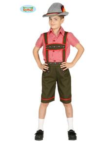 Grünes Kostüm Tiroler für Jungen