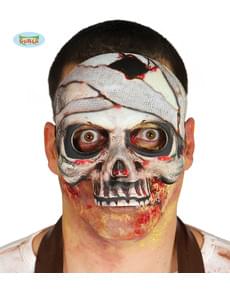 Masque squelette momie en papier mâché adulte