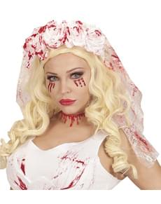 Blutiger Brautschleier für Damen