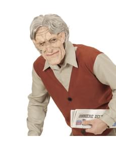 Maske Greis mit grauer Perücke für Erwachsene