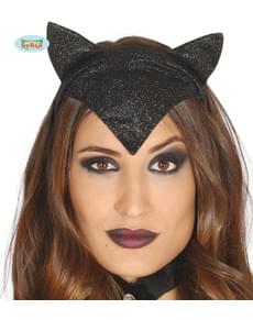 Schwarzes Diadem Katzenfrau für Erwachsene